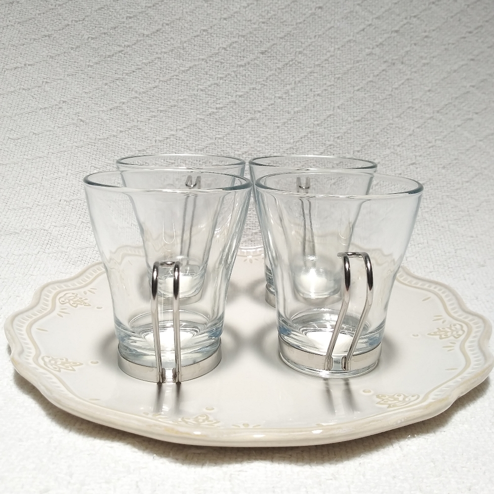 Set of 4 Vintage Vitrosax Coffee Espresso Glasses - Picture 4 of 8